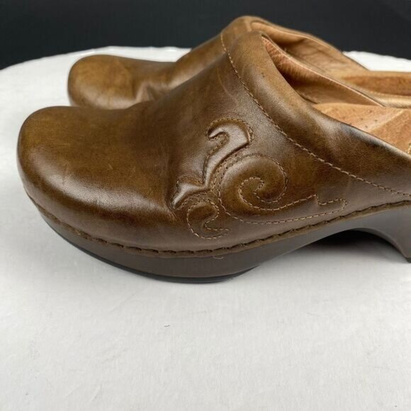 Dansko Balance Clog Women's size 38 Brown Leather Slip On Mule - Picture 10 of 14